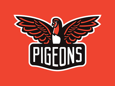 Pigeons brand identity branding branding design illustration logo logo design logotype mascot mascot character mascot design mascot logo mascotlogo sports sports branding sports design sports identity sports logo sports logos team vector