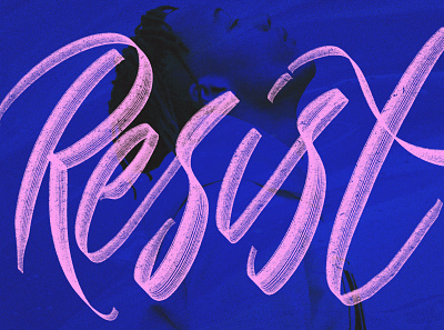 Resist custom typography graphic design hand drawn hand lettered hand lettering lettering lettering art lettering challenge typography typography art