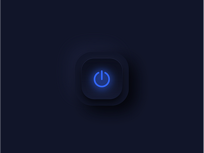 On Button dark mode design icon illustrator minimal skeumorphism ui ux web