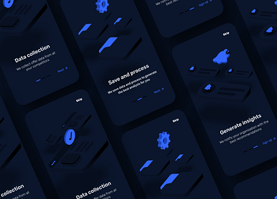 Isometric Onboard Darkmode darkmode isometry onboarding ui