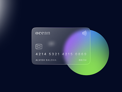 Glass Card banking branding card card design concept art credit card glass glass effect glossy gradient graphic design logo ui ui ux ux