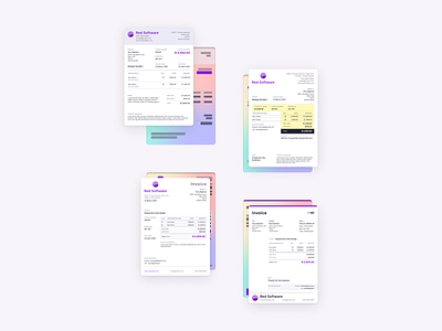 Invoice templates a4 design gradients invoice invoice design invoice template invoicing product design template design typography ui ux