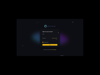 ☄️ Smart animation animation crypto crypto exchange design login page product design register sign up space ui ui design us design user experience user interface ux