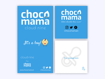 Chocomama It S A Boy branding chocolate chocomama design label product product design sticker