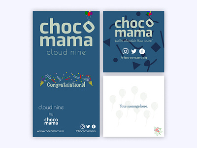 Chocomama Congratulations branding chocolate chocomama design label logo product product design sticker