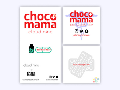 Chocomama Get Well Soon branding chocolate chocomama design label logo product product design sticker