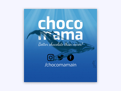 Chocomama Whale branding chocolate chocomama design label logo product product design sea sticker whale