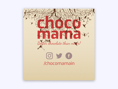 Chocomama Birds birds branding chocolate chocomama design label logo product product design sticker vector