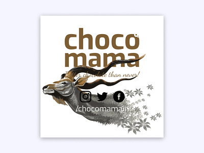 Chocomama Deer branding chocolate chocomama deer design label logo product product design sticker vector