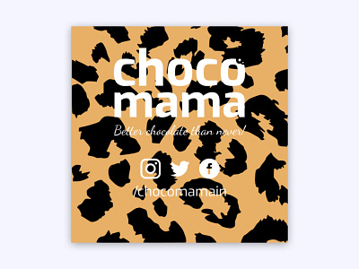 Chocomama Leopard branding chocolate chocomama design label leopard logo product product design sticker