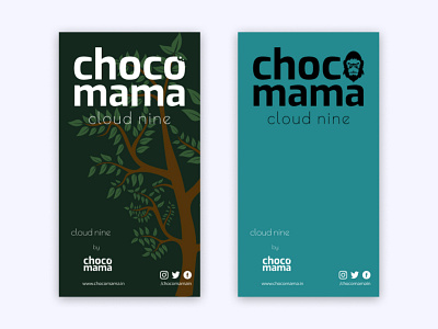 Chocomama Stickers branding chocolate chocomama design gorilla label logo product product design sticker tree
