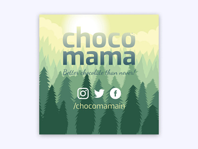 Chocomama Forest branding chocolate chocomama design forest label logo product product design sticker vector