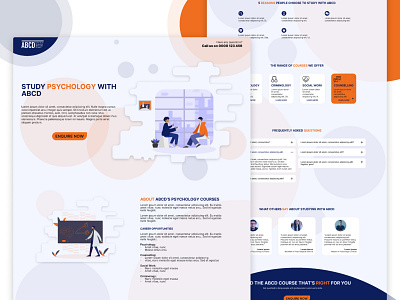 Clinical Psychology Association blue figma illustration orange typography ui ui design ux ux design uxui vector web design