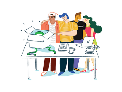 Create a team with Flock chat colors ethnicity flock fun group illustration login onboarding people teams work