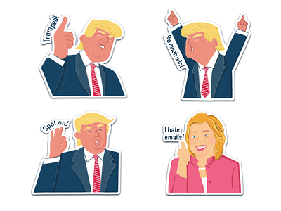 Trumped to Victory! chat clinton election flock fun graphic illustration president stickers trump us