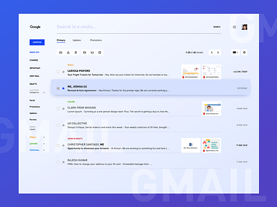 Gmail Concept - Inbox