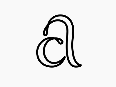 A design illustrator letter logo monogram monogram logo monoline