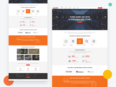 Ad Server Landing Page Design