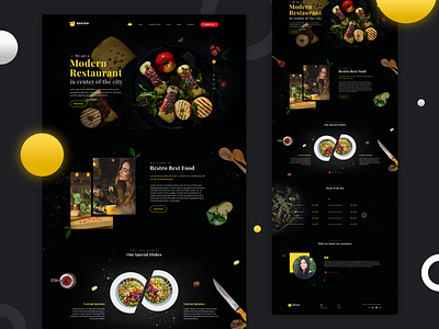 Restaurant Website UI Design