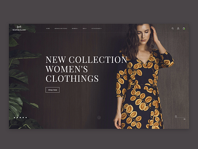 Women Fashion Landing Page Header Concept