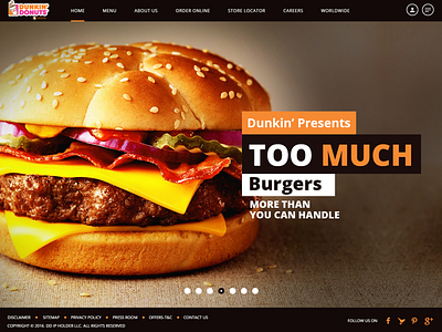 online burger order website design