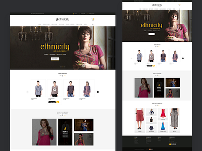 Fashion store landing page UI branding design ecommerce flat icon typography ui web website