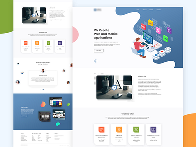 Web and App Development Landing Page Design