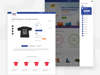 T-shirts Product Page Design