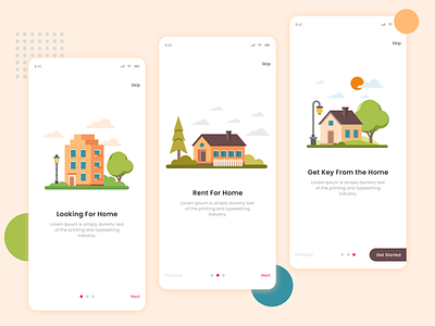 Property App Onboarding Screen branding design ecommerce flat icon illustration minimal onboarding illustration onboarding screens onboarding ui online search property property marketing real estate ui vector web