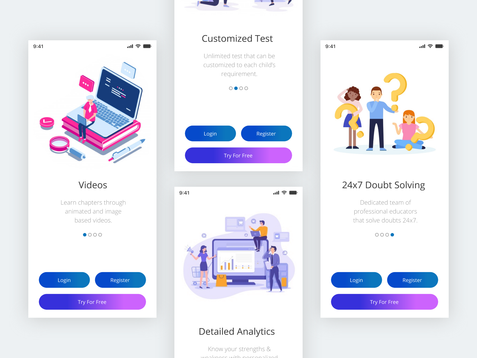 Onboarding Education App screen by Bhavesh Patel on Dribbble