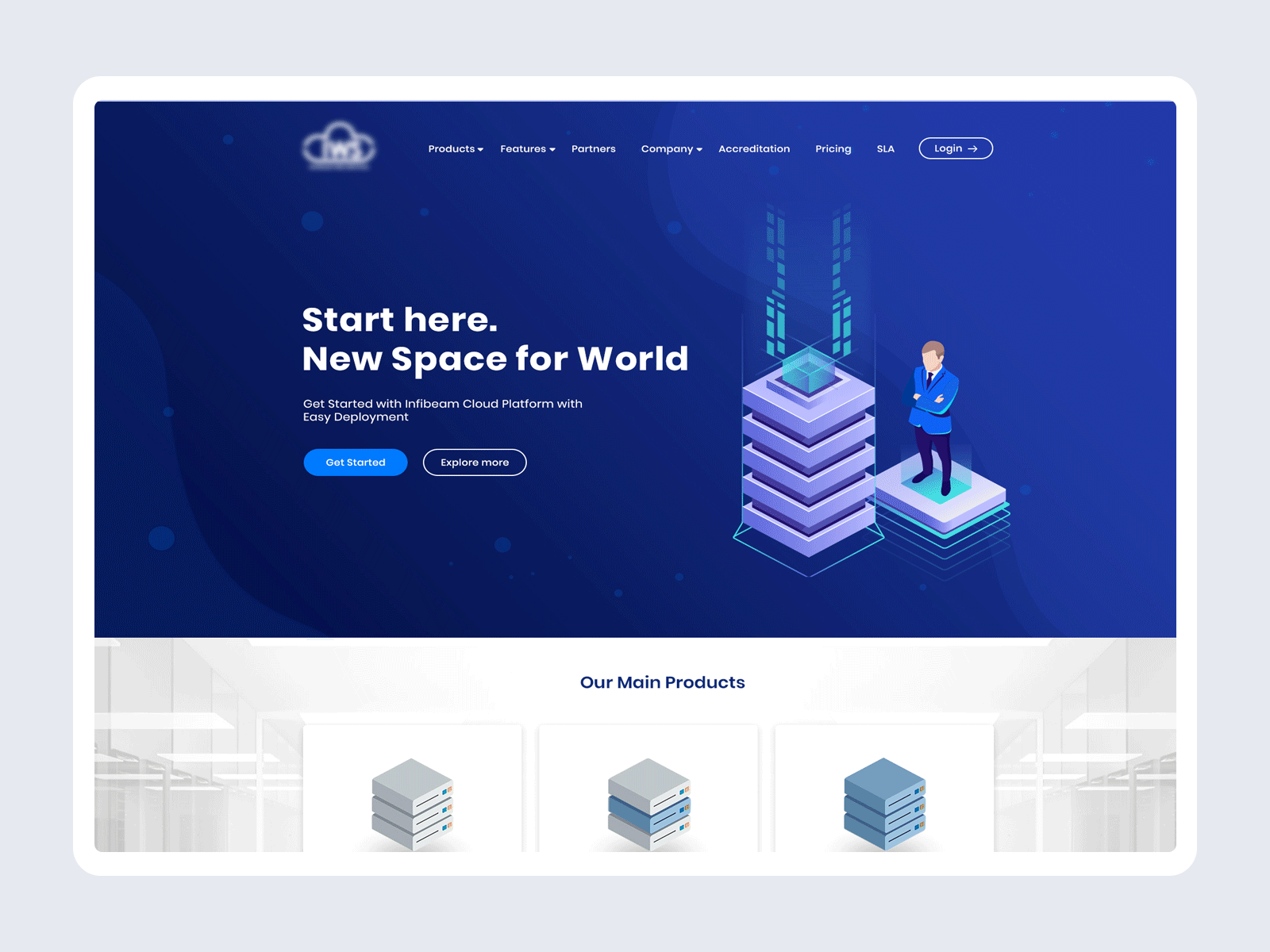 Cloud Hosting Landing Page