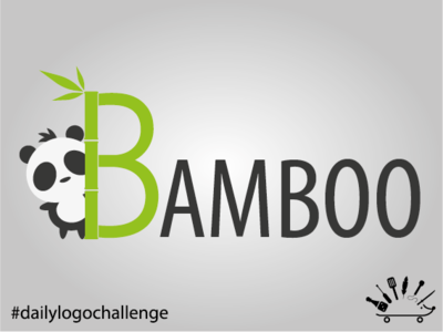 Daily Logo Challenge - Day 03 - Panda logo bamboo branding cute dailylogochallenge design kombinujez logo logo design panda projektujez vector