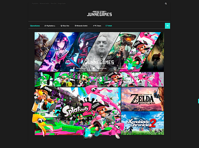 -Press Start- JunneGames Web Design Concept css 3 dreamweaver html nintendo nintendoswitch playstation ps4 ps5 seo ui ux ui uxdesign videogame webconcept webdesign