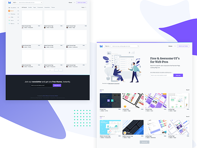 Front End and Design Marketplace for Developers components free free design files free template freebies html react react js