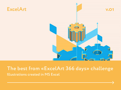 Challenge «ExcelArt 366 days» selected works vol. 01 3d abstract abstraction art challenge daily excel illustration microsoft render