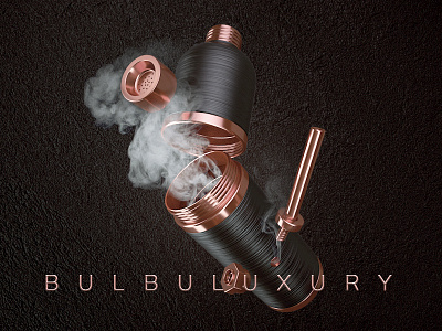 Bulbulator 3d bulbulator cinema4d design illustration industrial luxury product render smoking
