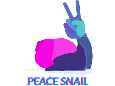 Peace Snail adobe illustrator illustration minimal vector