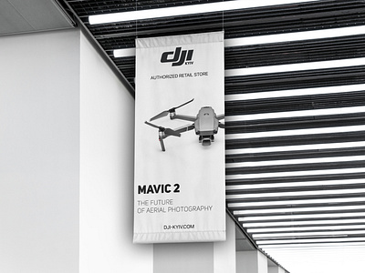 Banner DJI Mavic 2 Pro for DJI Store Kyiv banner brand branding design dji kiev mavic typography vector