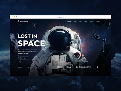 Blank Space | Lost In Space concept design ui webdesign website