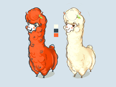 Alpaca cartoon character characterdesign illustration sketch