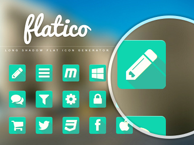 FlatIco - Long Shadow Flat Icon Generator flat icon icon generator longshadow
