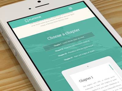 FlatBook Landing Page animated clean cms design ebook flat landing page marketing minimal responsive theme turquise