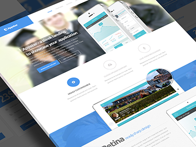 Appster Ultimate App Landing Page app app landing application clean corporate landing page minimal sleek