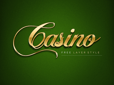Freebie - Golden Casino Layer Style by Erik Tailor on Dribbble