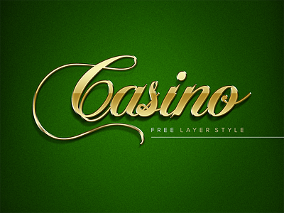 Freebie - Golden Casino Layer Style casino elegant gold golden green luxury mysterious rich script shiny