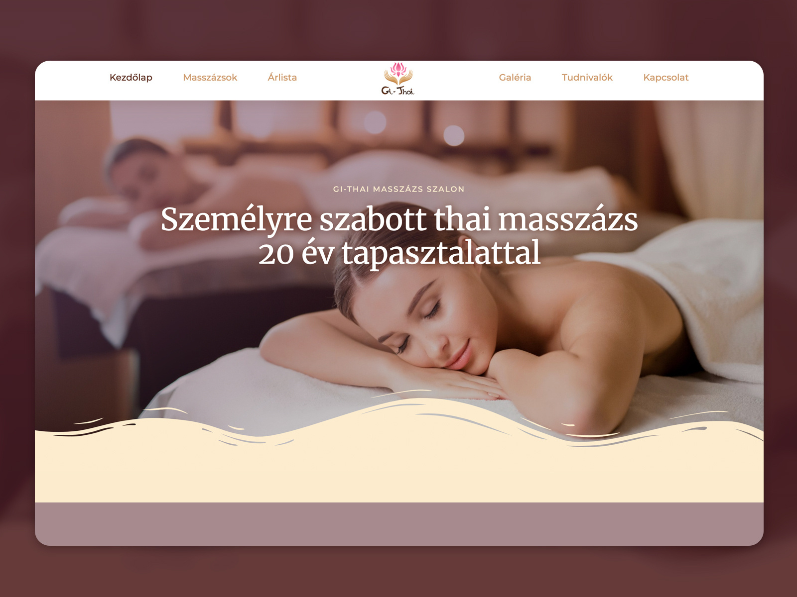 Massage Website by Erik Tailor on Dribbble