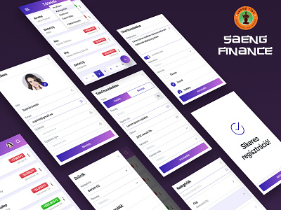 Finance System UI app application bank clean design finance modern purple ui