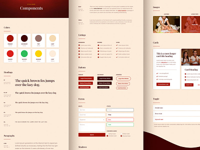 Saeng Tian Style Guide branding components elements massage style guide thai ui website