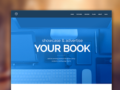 FlatBook - Demo 3 Sketch blue bold clean ebook flat header minimal sleek theme