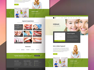 Dental website redesign for client business clean dental green minimal modern spacing white